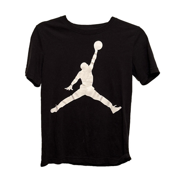 Vintage 90s Y2K Jordan Jumpman spellout T-Shirt Black Basketball Mens Large VTG - Picture 1 of 5